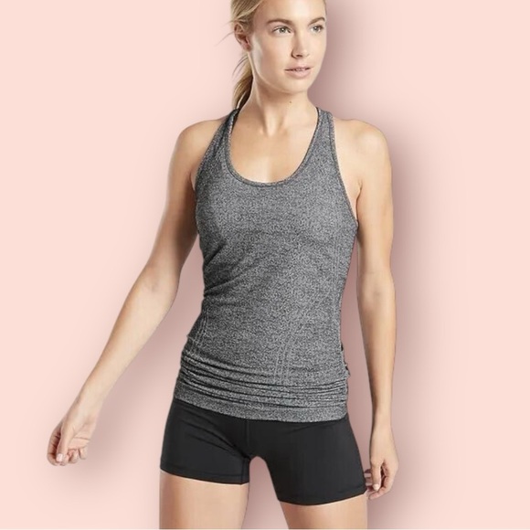 Athleta tank size small grey elastic (like the swiftly) - Picture 1 of 5